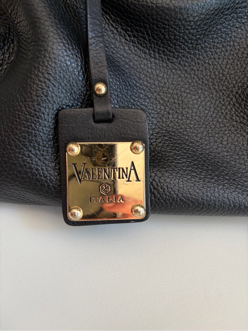 Valentina Italia Pebbled Leather Satchel - Picture 7 of 7